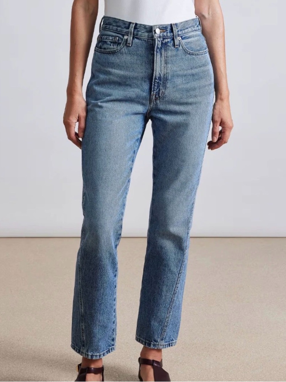 NWOT Apiece Apart Camilla Austin Wash Straight Leg Jeans Size 31